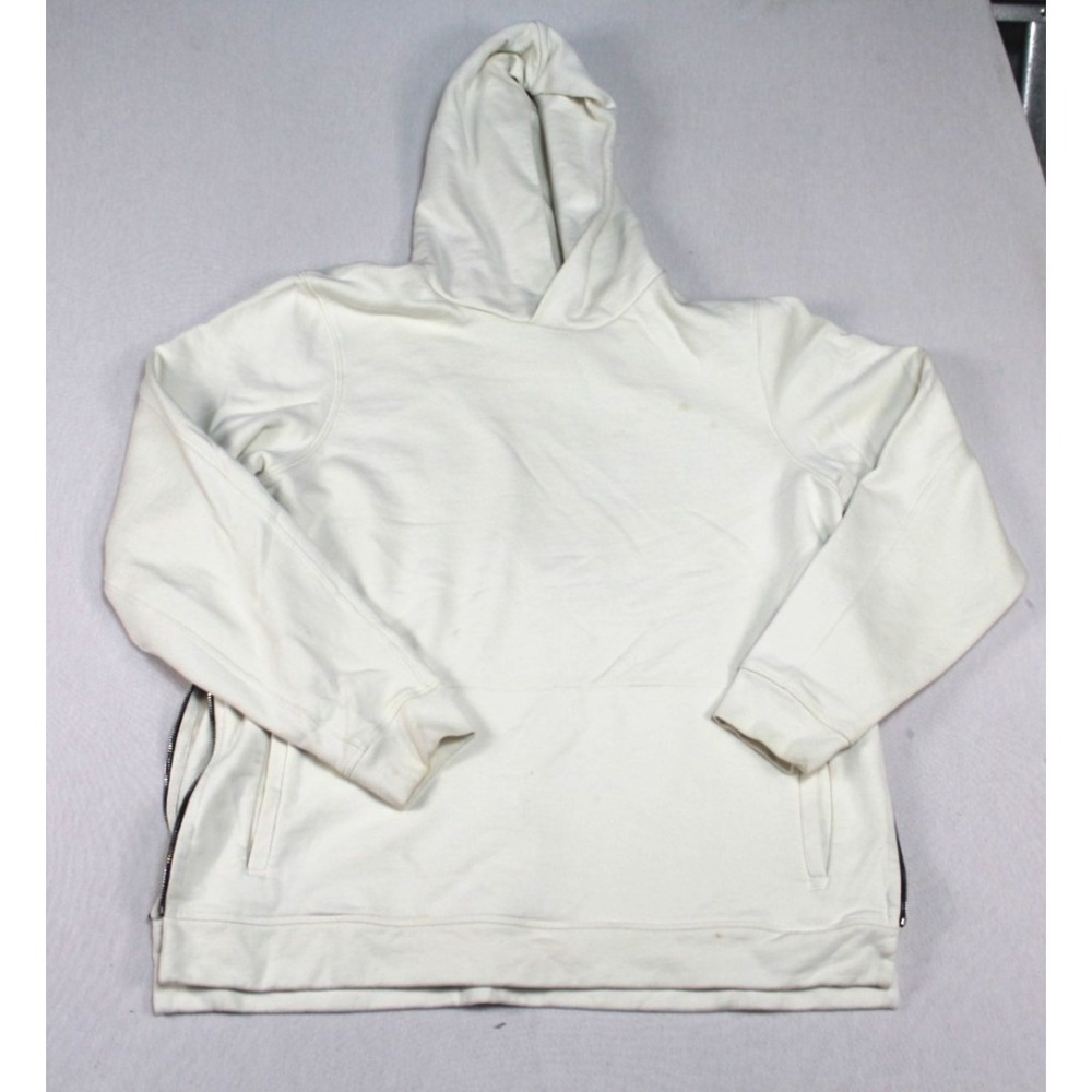 NTLY Zip Men Beige Sweater Hooded Size Zip Long Sleeve Casual Size XL